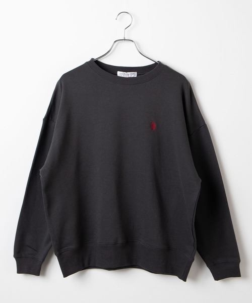 U.S. POLO ASSN.(ユーエスポロアッスン)の「∴WEGO/U.S. POLO ASSN.別注ワンポイントビッグシルエットスウェット(スウェット・レディース・アイボリー/スミクロ/ベージュ/ピンク/グリーン/ブルー/ホワイト・FREE)」の3枚目の写真