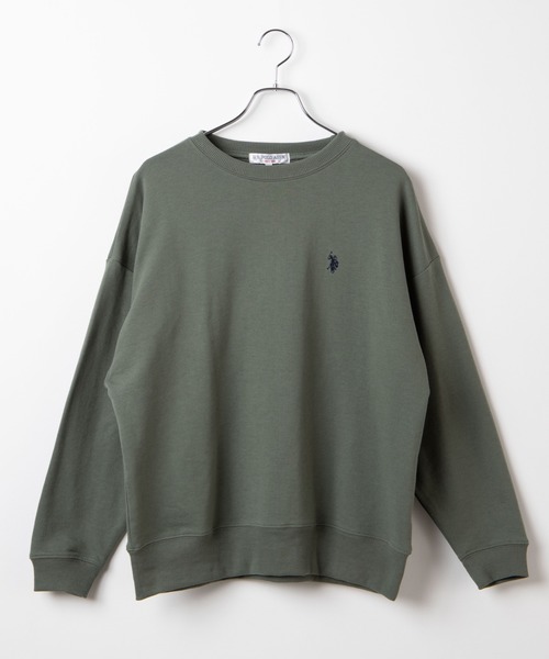 U.S. POLO ASSN.(ユーエスポロアッスン)の「∴WEGO/U.S. POLO ASSN.別注ワンポイントビッグシルエットスウェット(スウェット・レディース・アイボリー/スミクロ/ベージュ/ピンク/グリーン/ブルー/ホワイト・FREE)」の5枚目の写真