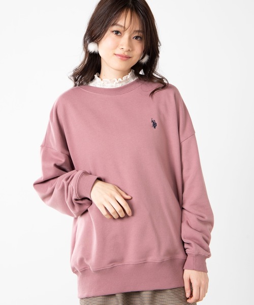 U.S. POLO ASSN.(ユーエスポロアッスン)の「∴WEGO/U.S. POLO ASSN.別注ワンポイントビッグシルエットスウェット(スウェット・レディース・アイボリー/スミクロ/ベージュ/ピンク/グリーン/ブルー/ホワイト・FREE)」の18枚目の写真