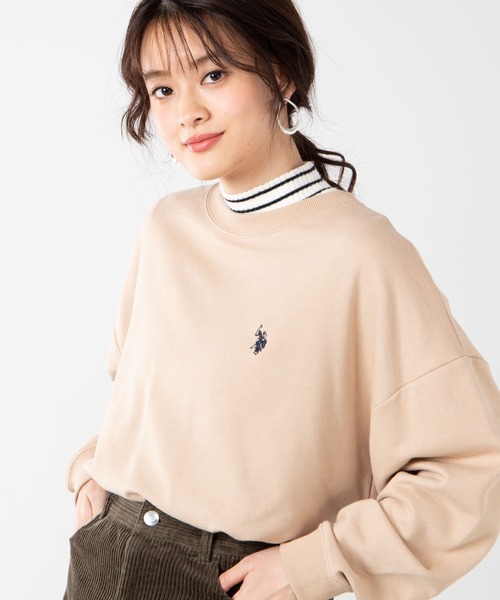 U.S. POLO ASSN.(ユーエスポロアッスン)の「∴WEGO/U.S. POLO ASSN.別注ワンポイントビッグシルエットスウェット(スウェット・レディース・アイボリー/スミクロ/ベージュ/ピンク/グリーン/ブルー/ホワイト・FREE)」の17枚目の写真
