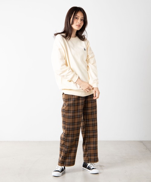 U.S. POLO ASSN.(ユーエスポロアッスン)の「∴WEGO/U.S. POLO ASSN.別注ワンポイントビッグシルエットスウェット(スウェット・レディース・アイボリー/スミクロ/ベージュ/ピンク/グリーン/ブルー/ホワイト・FREE)」の8枚目の写真