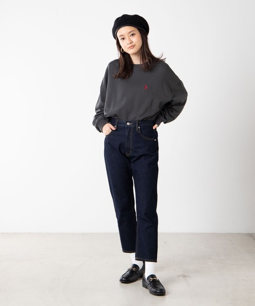 U.S. POLO ASSN.(ユーエスポロアッスン)の「∴WEGO/U.S. POLO ASSN.別注ワンポイントビッグシルエットスウェット(スウェット・レディース・アイボリー/スミクロ/ベージュ/ピンク/グリーン/ブルー/ホワイト・FREE)」の12枚目の写真