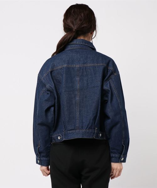 KOBE LETTUCE（コウベレタス）の「[ツイルorデニム]ショートジャケット（デニムジャケット・レディース・オフホワイト/モカ/ブルー系その他/グレイッシュベージュ・FREE）」の9枚目の写真