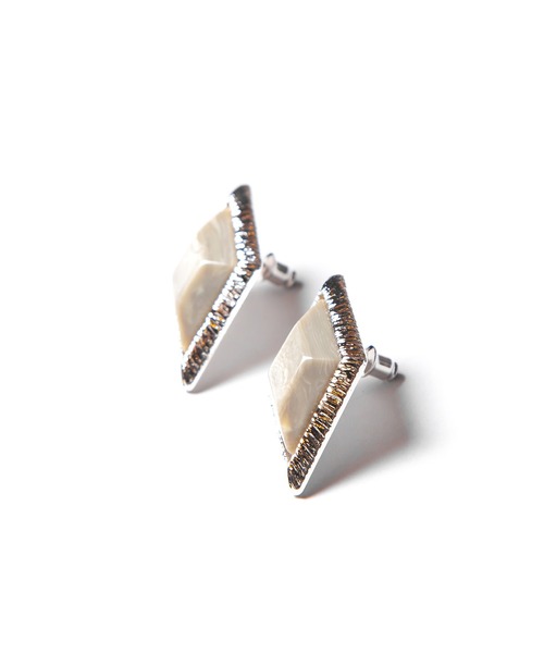 Ayler（アイラー）の「Ayler アイラー / Piace ストーンカットピアス（ピアス（両耳用）・レディース・ブラウン/グレー/エメラルド・FREE）」の6枚目の写真