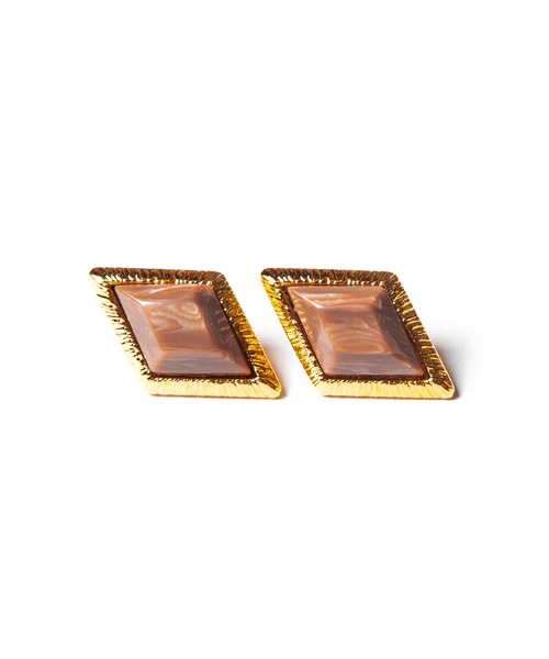 Ayler（アイラー）の「Ayler アイラー / Piace ストーンカットピアス（ピアス（両耳用）・レディース・ブラウン/グレー/エメラルド・FREE）」の8枚目の写真