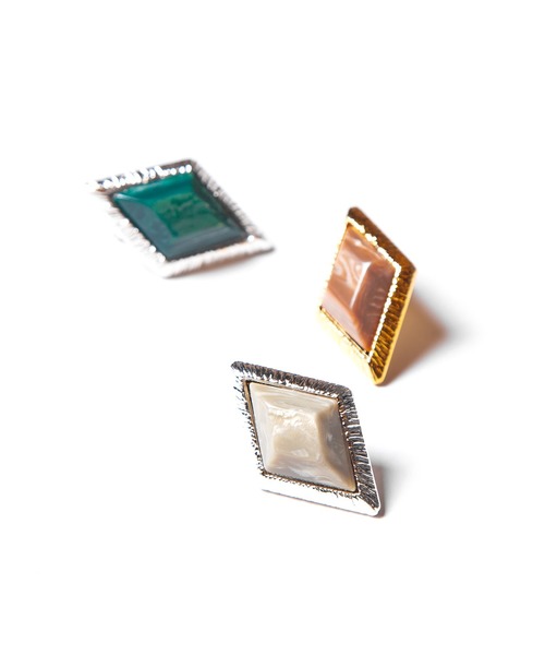 Ayler（アイラー）の「Ayler アイラー / Piace ストーンカットピアス（ピアス（両耳用）・レディース・ブラウン/グレー/エメラルド・FREE）」の11枚目の写真