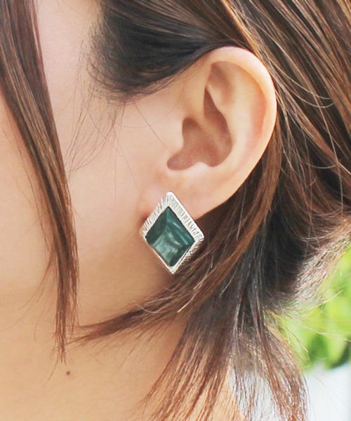 Ayler（アイラー）の「Ayler アイラー / Piace ストーンカットピアス（ピアス（両耳用）・レディース・ブラウン/グレー/エメラルド・FREE）」の18枚目の写真