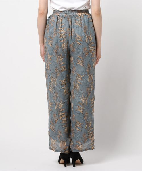 notch.(ノッチ)の「リーフ柄パンツ(その他パンツ・レディース・ブルー/オフホワイト・TM/M)」の4枚目の写真