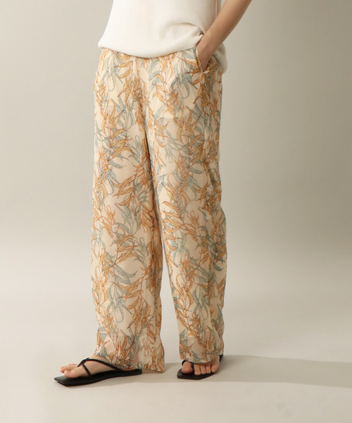 notch.(ノッチ)の「リーフ柄パンツ(その他パンツ・レディース・ブルー/オフホワイト・TM/M)」の10枚目の写真