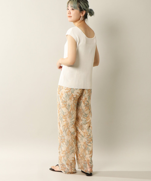 notch.(ノッチ)の「リーフ柄パンツ(その他パンツ・レディース・ブルー/オフホワイト・TM/M)」の8枚目の写真