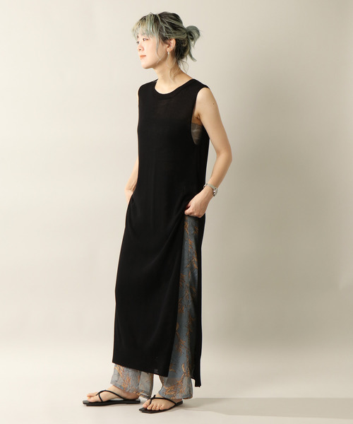 notch.(ノッチ)の「リーフ柄パンツ(その他パンツ・レディース・ブルー/オフホワイト・TM/M)」の6枚目の写真