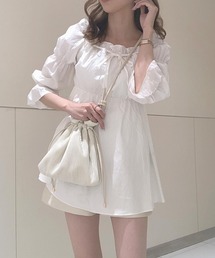 Heather | コットンギャザーチュニック　893858(シャツ/ブラウス)