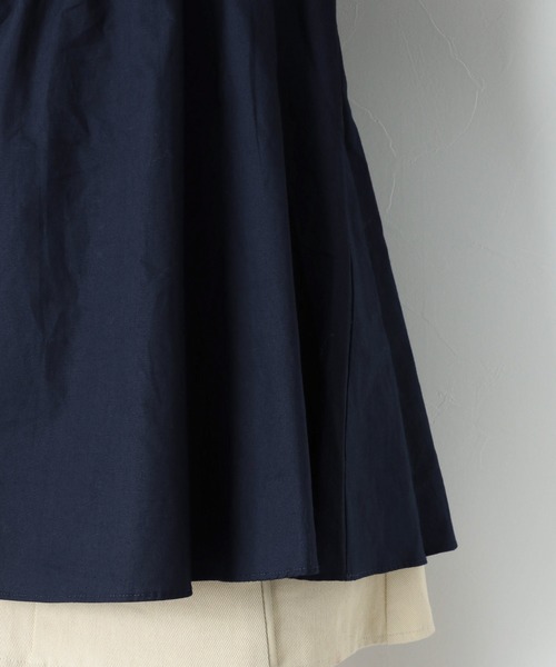 Heather（ヘザー）の「コットンギャザーチュニック　893858（シャツ/ブラウス・レディース・ホワイト/ネイビー・FREE）」の16枚目の写真