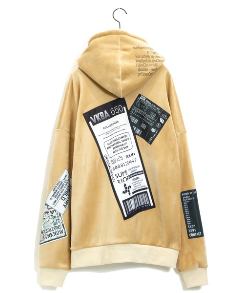 JACKROSE（ジャックローズ）の「JE-マイクロスウェード.プルパーカー（パーカー・メンズ・ブラック/ベージュ・M/L）」の4枚目の写真