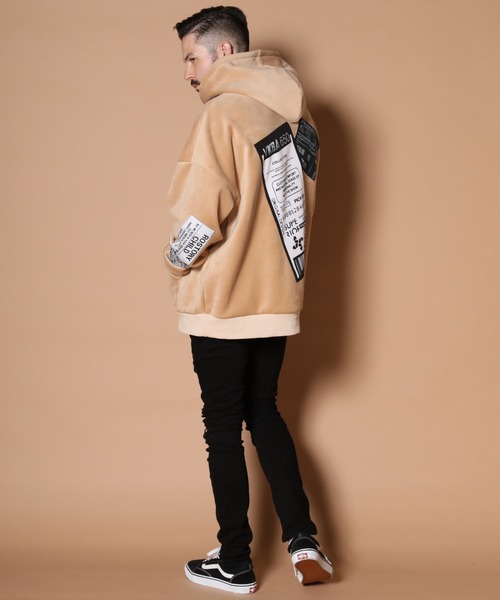 JACKROSE（ジャックローズ）の「JE-マイクロスウェード.プルパーカー（パーカー・メンズ・ブラック/ベージュ・M/L）」の19枚目の写真