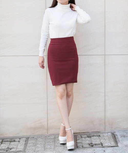 Julia Boutique（ジュリアブティック）の「丈が選べるハイウエストペンシルスカート/20545（スカート・レディース・ブラック系その他/ピンク系その他2/ベージュ系その他/ピンク系その他/ブラック系その他2/ホワイト系その他/ベージュ系その他2/ホワイト系その他2/ブルー系その他/レッド系その他/ブルー系その他2/レッド系その他2・ONE）」の19枚目の写真