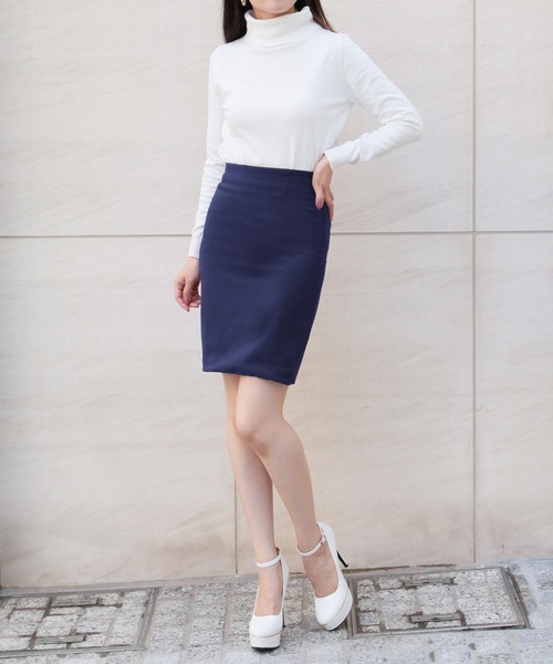 Julia Boutique（ジュリアブティック）の「丈が選べるハイウエストペンシルスカート/20545（スカート・レディース・ブラック系その他/ピンク系その他2/ベージュ系その他/ピンク系その他/ブラック系その他2/ホワイト系その他/ベージュ系その他2/ホワイト系その他2/ブルー系その他/レッド系その他/ブルー系その他2/レッド系その他2・ONE）」の21枚目の写真