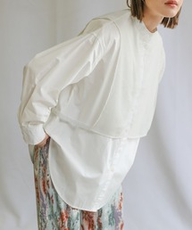 select MOCA | 2022 SS シアーポプリンサイドレイヤードデザインシャツ(シャツ/ブラウス)