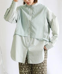 select MOCA | 2022 SS シアーポプリンサイドレイヤードデザインシャツ(シャツ/ブラウス)