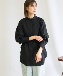 シアーポプリンサイドレイヤードデザインシャツ