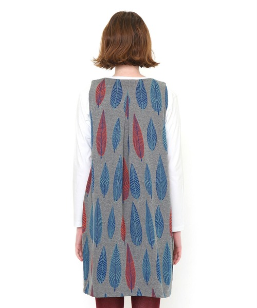 セール ジャカードスリーブレスワンピース ファーレンリーブスパターン ヘザーグレー ワンピース Design Tshirts Store Graniph デザイン ティーシャツ ストア グラニフ のファッション通販 Zozotown