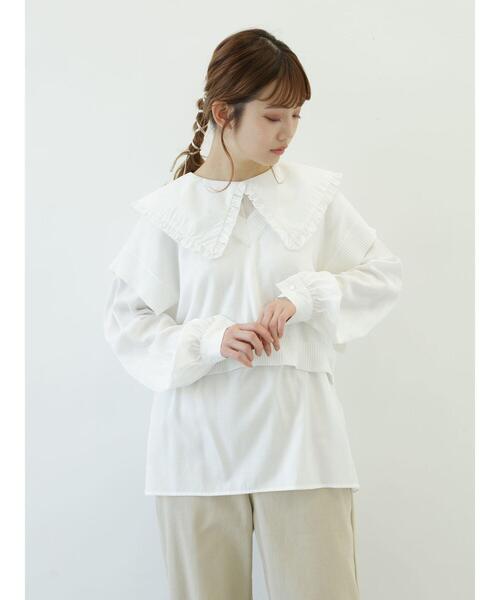 SLURR（スラ―）の「Vネックショート再生ポリエステルビスチェ風ベスト（ベスト・レディース・ブラック/アイボリー/ミント/ベージュ/チョコ・FREE）」の21枚目の写真