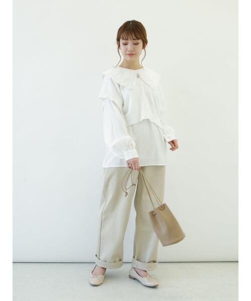 SLURR（スラ―）の「Vネックショート再生ポリエステルビスチェ風ベスト（ベスト・レディース・ブラック/アイボリー/ミント/ベージュ/チョコ・FREE）」の22枚目の写真