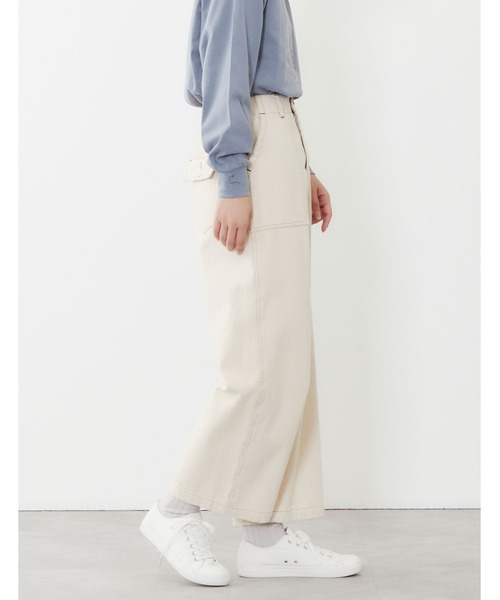 POU DOU DOU（プードゥドゥ）の「ハイウエストワークパンツ（その他パンツ・レディース・キナリ/カーキ/インディゴブルー・3）」の13枚目の写真