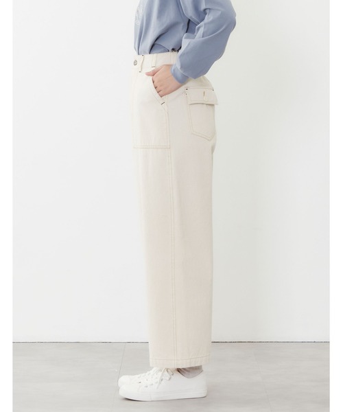 POU DOU DOU（プードゥドゥ）の「ハイウエストワークパンツ（その他パンツ・レディース・キナリ/カーキ/インディゴブルー・3）」の19枚目の写真