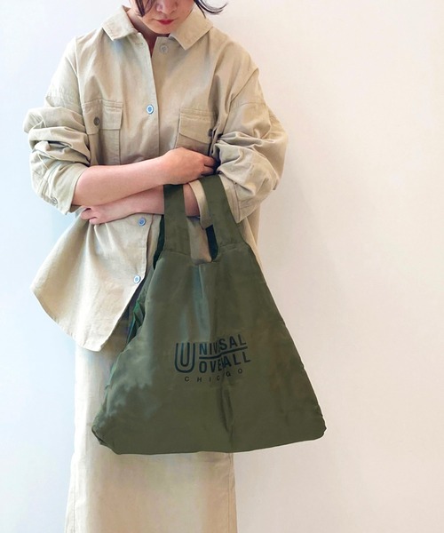 SLOBE IENA(スローブイエナ)の「【UNIVERSAL OVERALL】 カラビナ付きエコバッグ◆(エコバッグ/サブバッグ・レディース・ブラック/ベージュ/カーキ/オレンジ・FREE)」の4枚目の写真