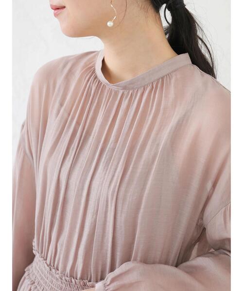 earth music&ecology（アースミュージックアンドエコロジー）の「SET2点 ふんわりシアーワンピース+インナー ＊（ワンピース・レディース・サックスブルー/ライトイエロー/ピンク/ベージュ・FREE）」の19枚目の写真