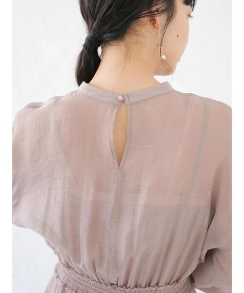 earth music&ecology（アースミュージックアンドエコロジー）の「SET2点 ふんわりシアーワンピース+インナー ＊（ワンピース・レディース・サックスブルー/ライトイエロー/ピンク/ベージュ・FREE）」の20枚目の写真