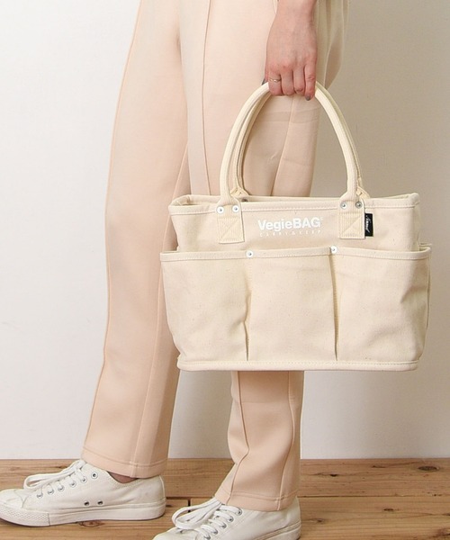 COOCO(クーコ)の「VegieBAG キャンバス トートバッグ スモール(トートバッグ・レディース・キナリ/ブルー/グレー系その他/カーキ/マスタード・9)」の3枚目の写真