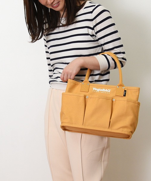 COOCO(クーコ)の「VegieBAG キャンバス トートバッグ スモール(トートバッグ・レディース・キナリ/ブルー/グレー系その他/カーキ/マスタード・9)」の2枚目の写真