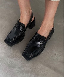 SQUARE LOAFER SANDALS