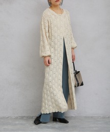 ap retro | ＜２WAY＞透かし編みBACKスリットマキシワンピース【ZOZO限定アイテム】(ワンピース)