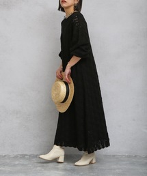 ap retro | ＜２WAY＞透かし編みBACKスリットマキシワンピース【ZOZO限定アイテム】(ワンピース)