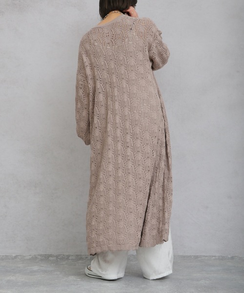 ap retro（アプレトロ）の「＜２WAY＞透かし編みBACKスリットマキシワンピース【ZOZO限定アイテム】（ワンピース・レディース・ライトカーキ/ブラック/アイボリー/グレイッシュベージュ・FREE）」の13枚目の写真