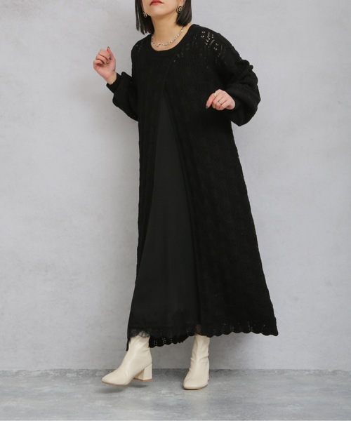 【新品】2021SS★GRIS Back Pleats One Piece /M セール】 パッチポケットデザインワンピース /洗える （ロング