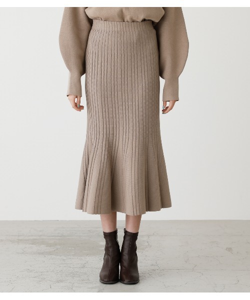 MERMAID FLARE KNIT SKIRT/マーメイドフレアニットスカート