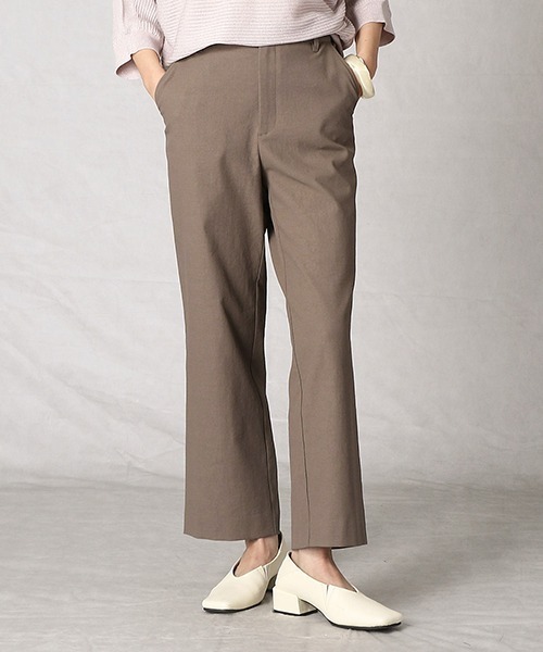 Comme　Ca　Mature（コムサマチュア）の「＜透けにくい＞　ストレッチパンツ（スラックス・レディース・キャメル/ブラウン/ホワイト・MEDIUM/LARGE）」の3枚目の写真