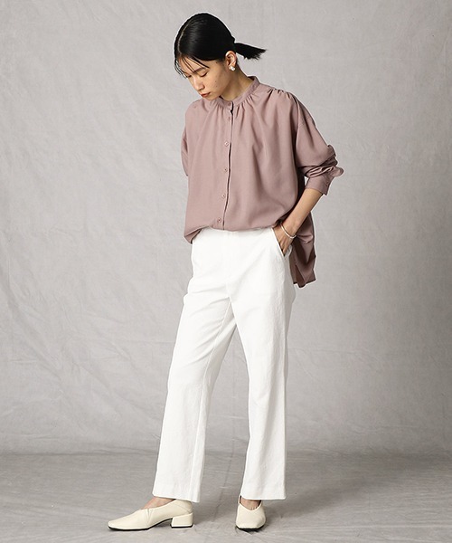 Comme　Ca　Mature（コムサマチュア）の「＜透けにくい＞　ストレッチパンツ（スラックス・レディース・キャメル/ブラウン/ホワイト・MEDIUM/LARGE）」の8枚目の写真