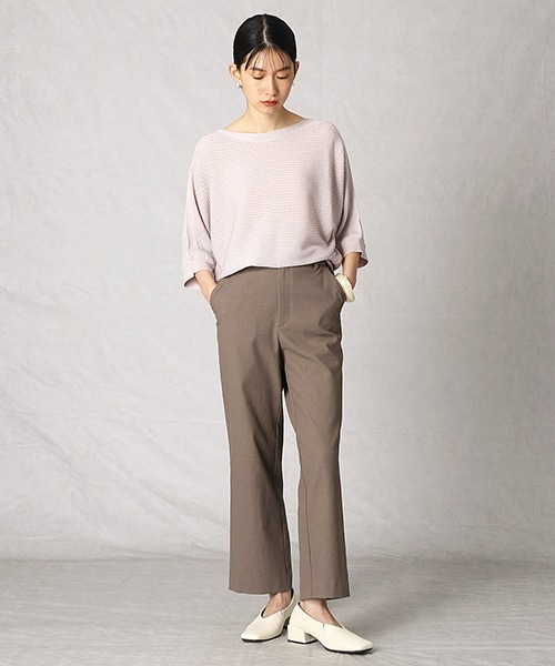 Comme　Ca　Mature（コムサマチュア）の「＜透けにくい＞　ストレッチパンツ（スラックス・レディース・キャメル/ブラウン/ホワイト・MEDIUM/LARGE）」の6枚目の写真