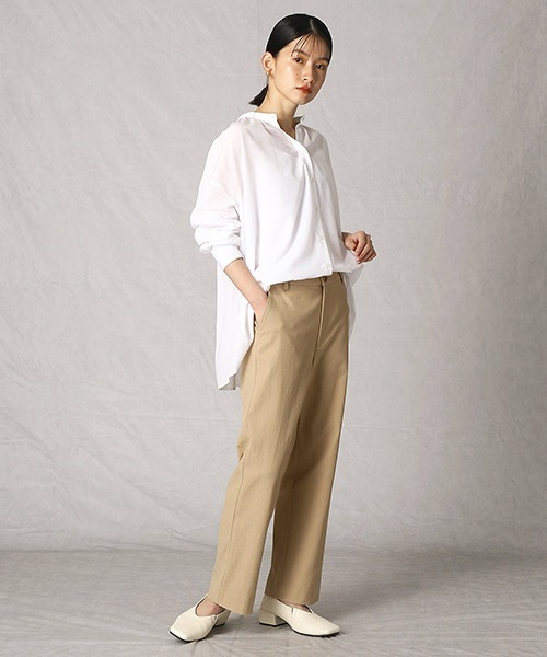 Comme　Ca　Mature（コムサマチュア）の「＜透けにくい＞　ストレッチパンツ（スラックス・レディース・キャメル/ブラウン/ホワイト・MEDIUM/LARGE）」の5枚目の写真