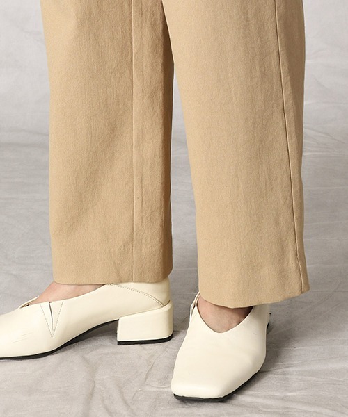 Comme　Ca　Mature（コムサマチュア）の「＜透けにくい＞　ストレッチパンツ（スラックス・レディース・キャメル/ブラウン/ホワイト・MEDIUM/LARGE）」の4枚目の写真