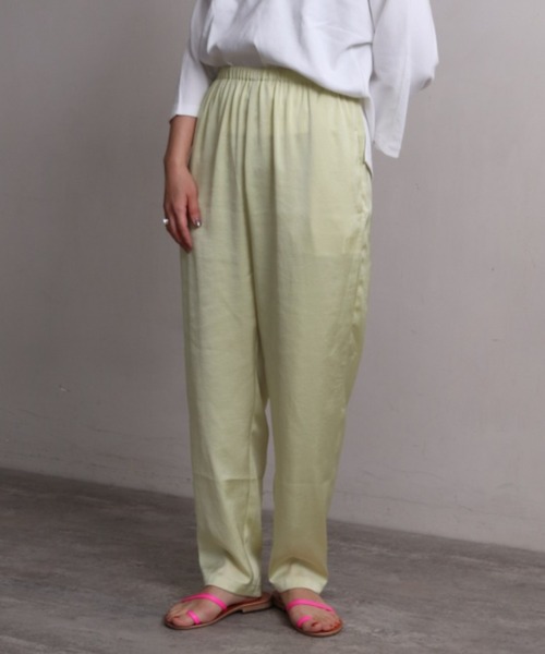 nitca（ニトカ）の「*◇ソリッドヴィンテージサテンスパッツパンツ（その他パンツ・レディース・ライトグレー/ダークブラウン/サックスブルー/レモンイエロー/ブラック・FREE）」の6枚目の写真