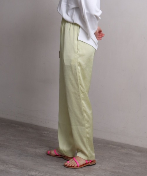 nitca（ニトカ）の「*◇ソリッドヴィンテージサテンスパッツパンツ（その他パンツ・レディース・ライトグレー/ダークブラウン/サックスブルー/レモンイエロー/ブラック・FREE）」の10枚目の写真