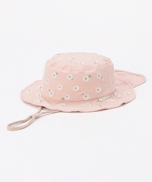 petit main（プティマイン）の「UVカット アソート総柄刺しゅうバケットハット（ハット・キッズ・ベージュ/ライトグリーン/ライトピンク/ネイビー/アイボリー・50cm/54cm/52cm）」の5枚目の写真
