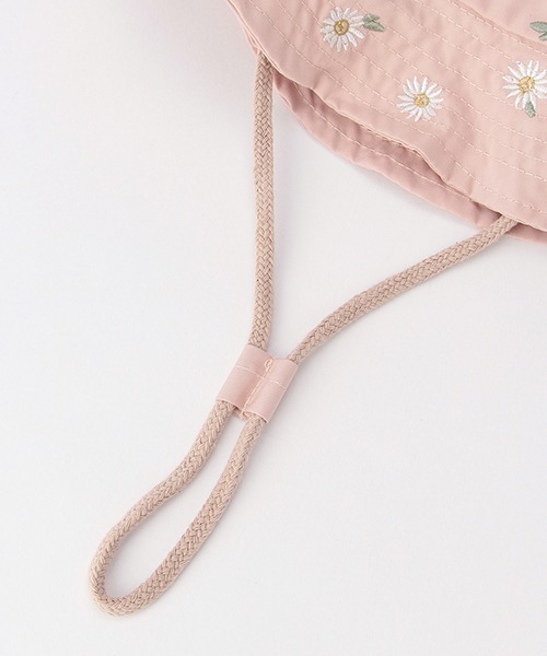 petit main（プティマイン）の「UVカット アソート総柄刺しゅうバケットハット（ハット・キッズ・ベージュ/ライトグリーン/ライトピンク/ネイビー/アイボリー・50cm/54cm/52cm）」の14枚目の写真