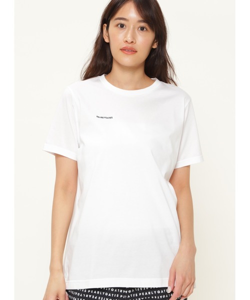 PEARLY GATES(パーリーゲイツ)の「【PEARLY GATES】プレーティング天竺 半袖 Tシャツ <ESSENTIAL>(Tシャツ/カットソー)」|ホワイト